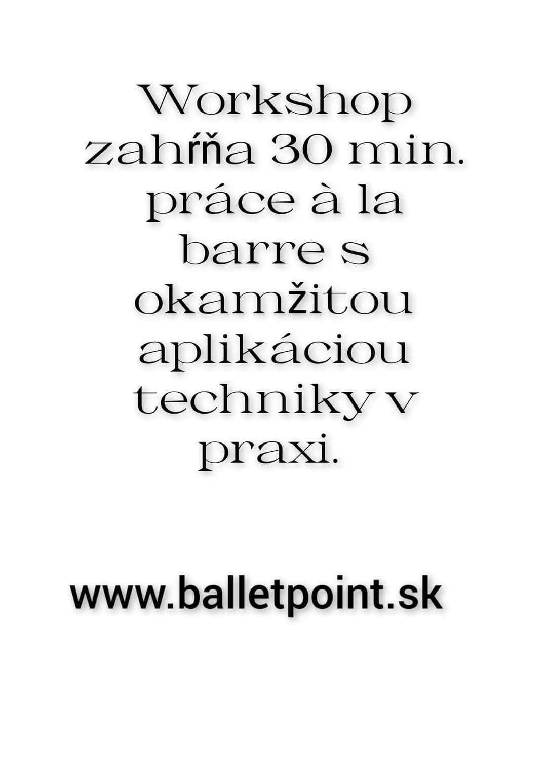 Plagát s informáciami o workshope